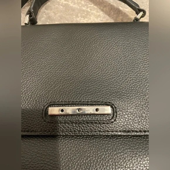 Calvin Klein Top Handle Small Crossbody Purse Handbag Black Bag - Picture 2 of 15